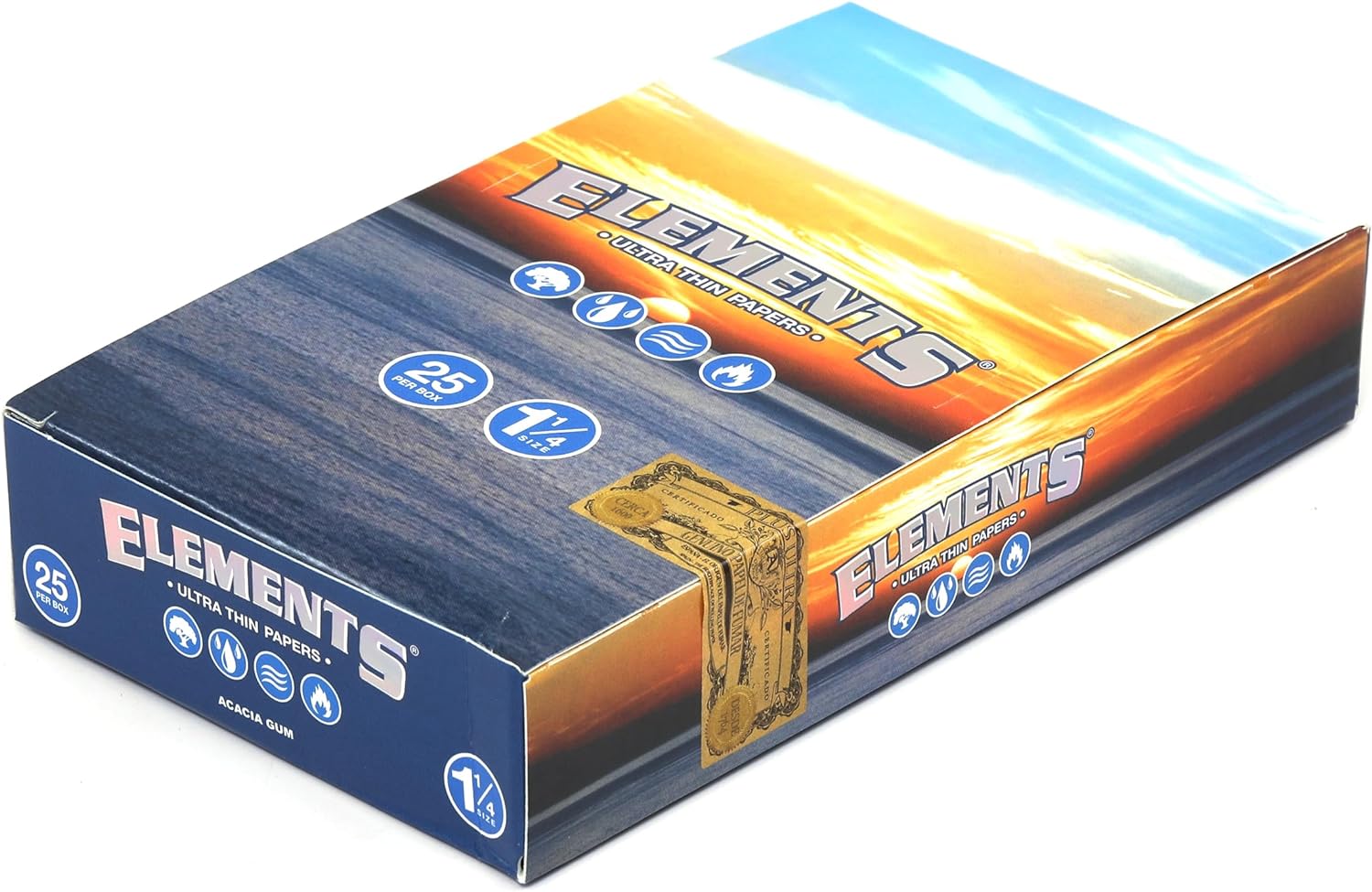 ELEMENTS Rice Papers 1-1/ 4 oz 25 Per Box - Rolling Papers ELEMENTS wholesale supplier Aonecostumer