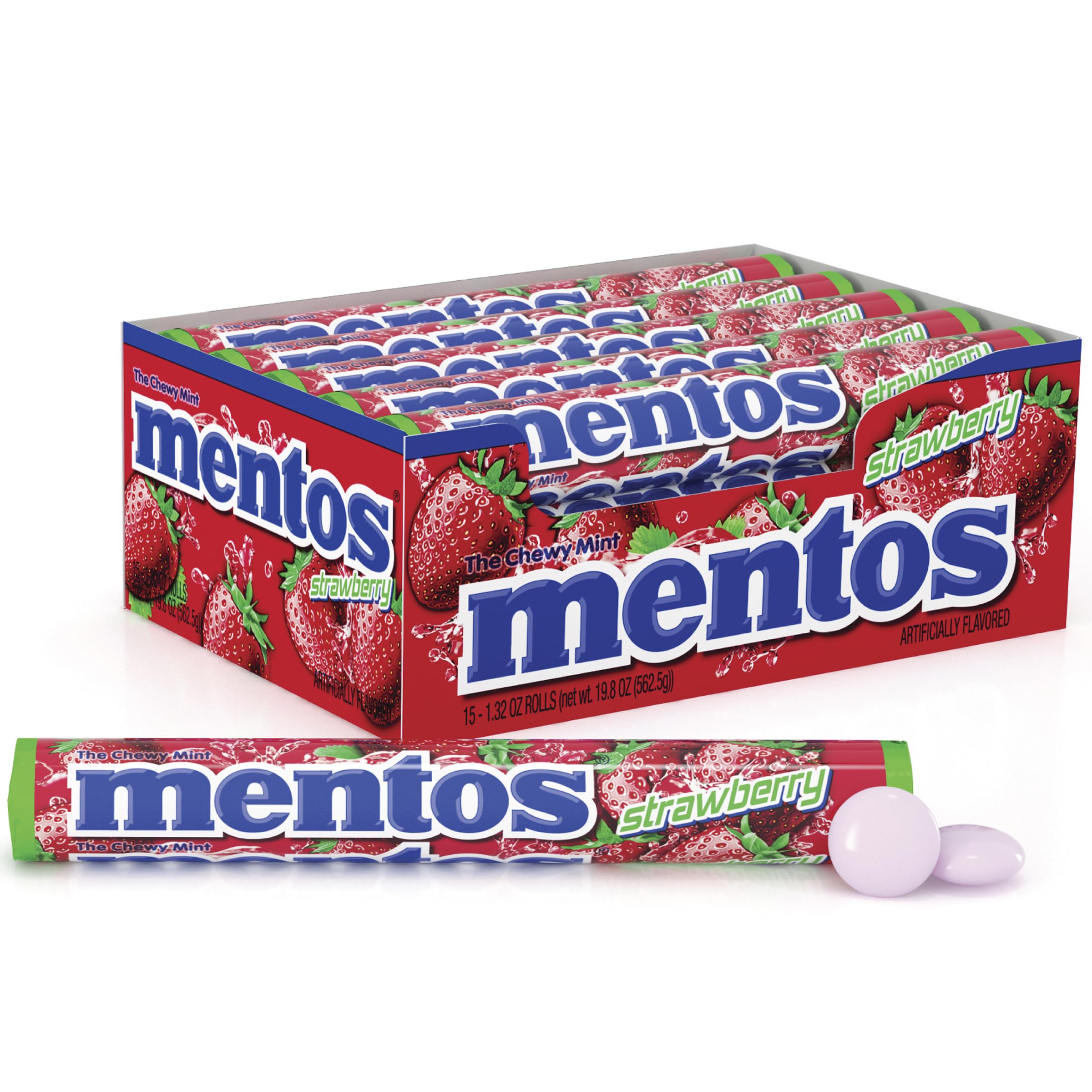 Mentos Candy Roll Strawberry 1.32 Oz 6 Count - My Store wholesale supplier Aonecostumer