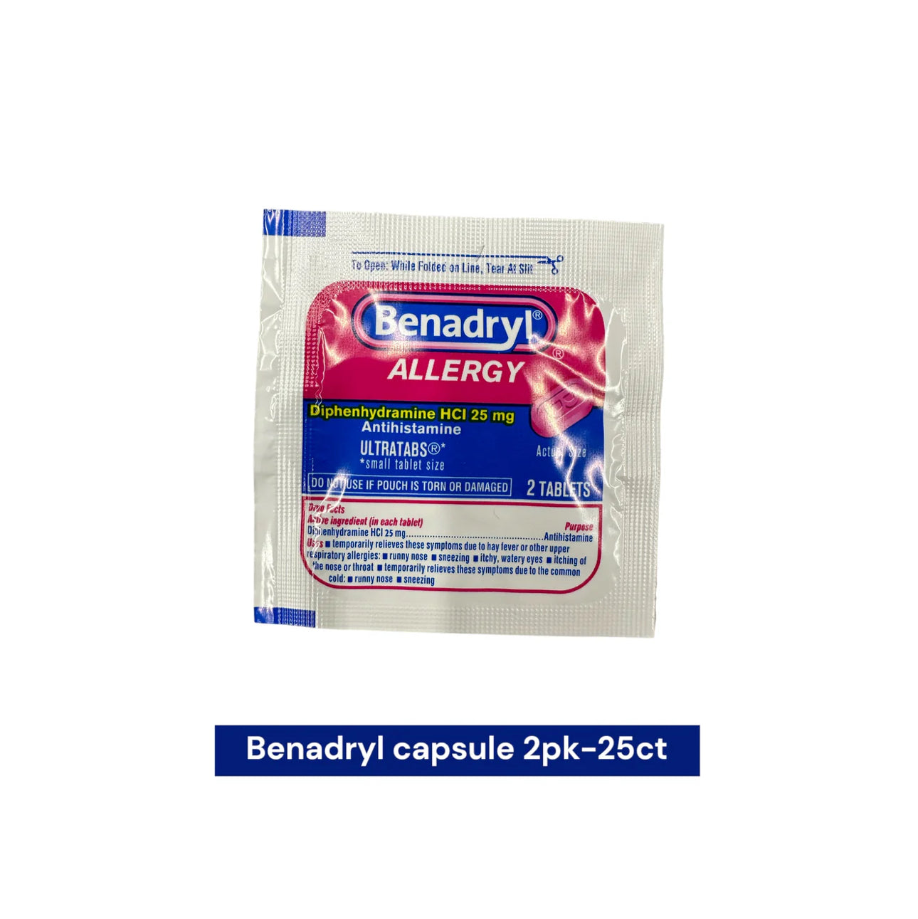 Benadryl Allergy Tablet 2pk- 25ct - A1 WHOLESALE LLC wholesale supplier Aonecostumer