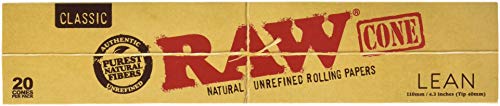 RAW Cones Lean 20 Count (Pack of 12) - Tubes RAW wholesale supplier Aonecostumer