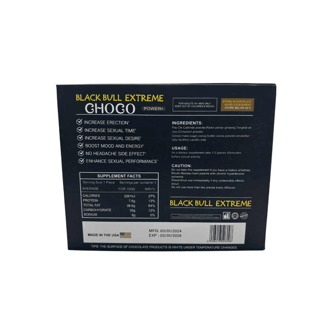 Black Bull Extreme Choco Enhancement - VITAL HONEY STORE wholesale supplier Aonecostumer