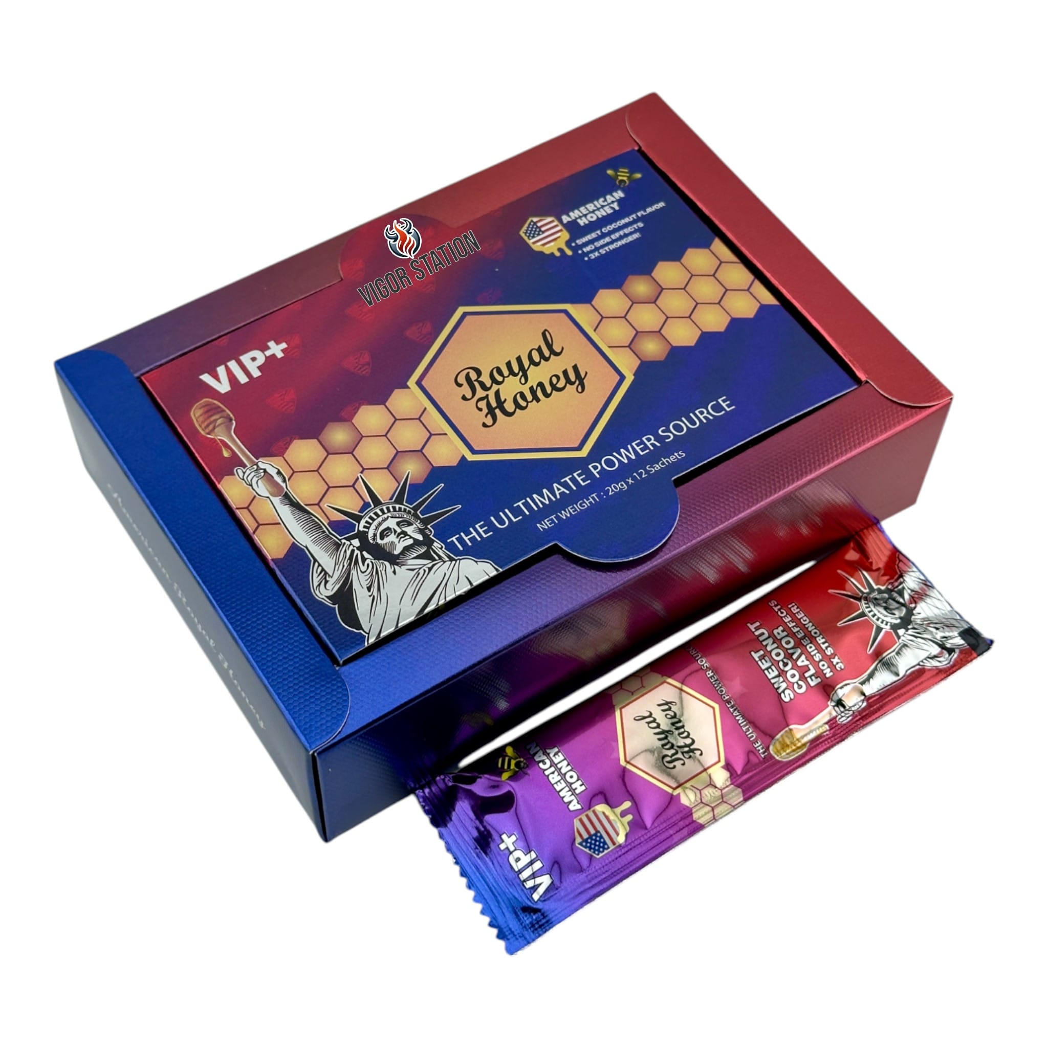American Royal Honey – 12 Pack - Honey Packs Royal Honey wholesale supplier Aonecostumer
