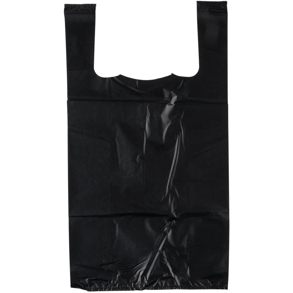 Shopping Bag 1/10 Black T-Shirt Bag 1500ct - A1 WHOLESALE LLC wholesale supplier Aonecostumer
