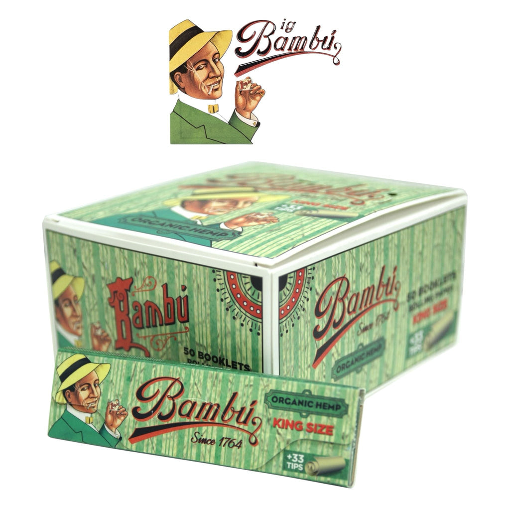 Big Bambu Paper + Tips Organic King- 50ct - Rolling Papers Big Bambu wholesale supplier Aonecostumer
