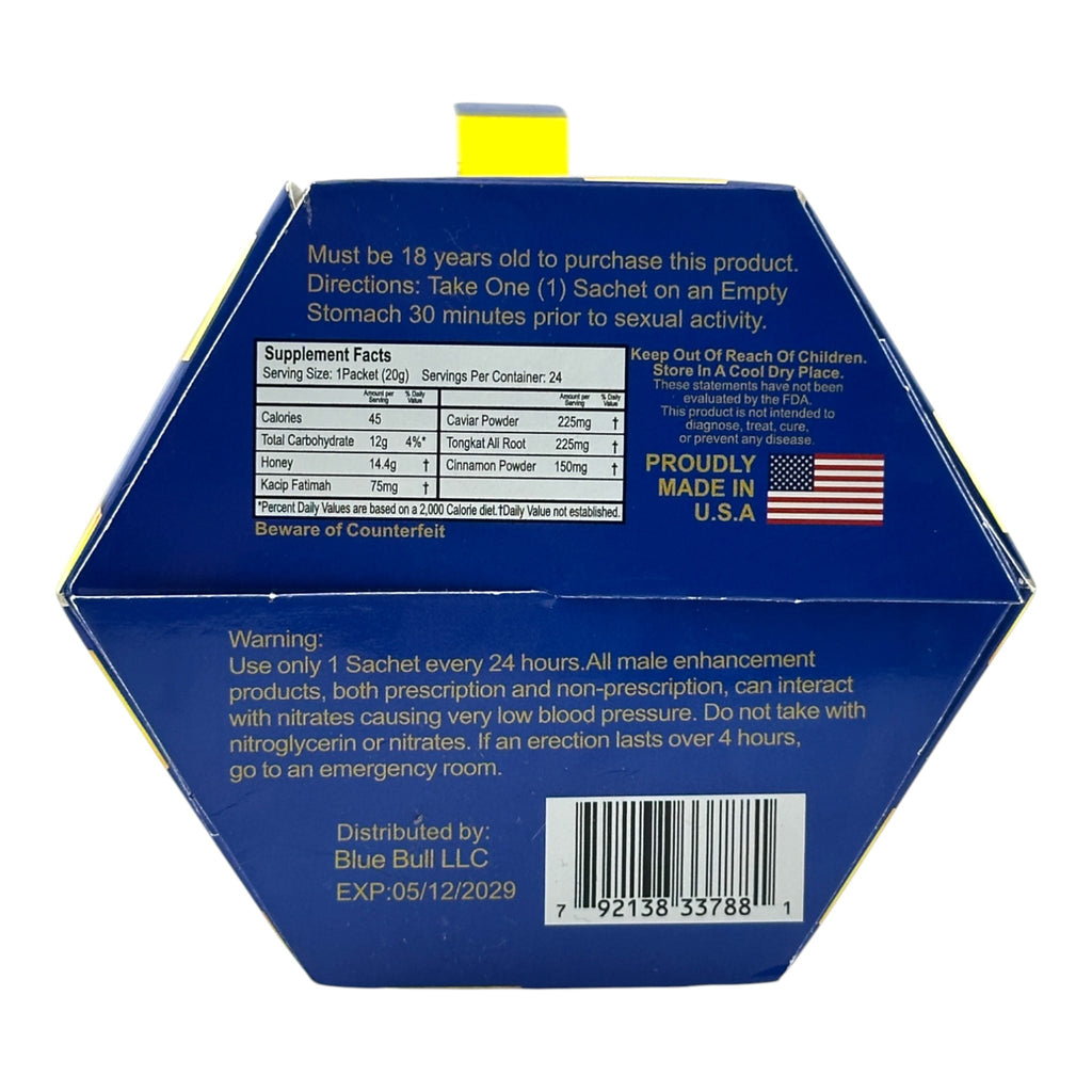 Blue Bull Honey – 24 Pack - Honey Packs Blue Bull Honey wholesale supplier Aonecostumer