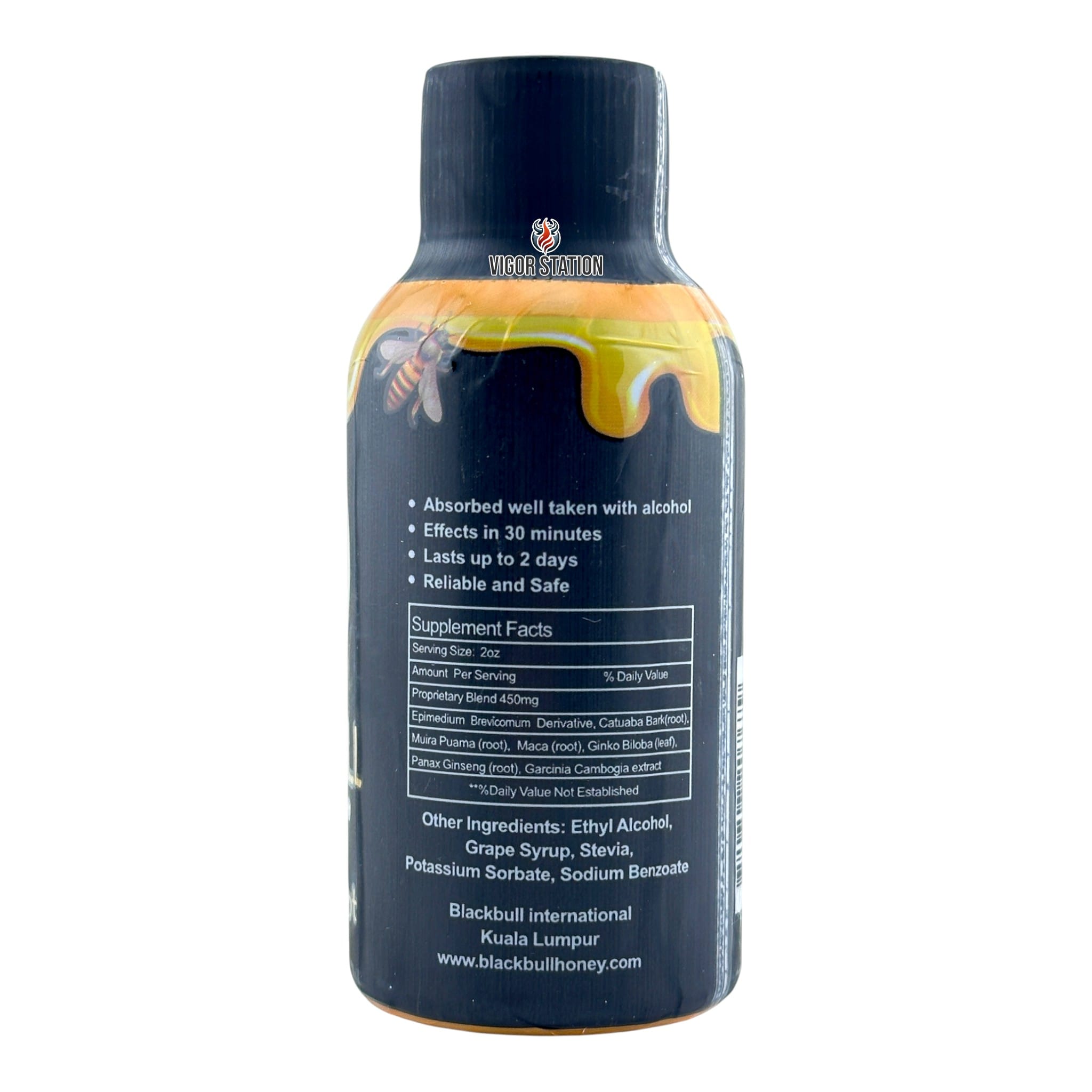 Black Bull Liquid Shot – 2oz - Liquid Shots Black Bull Honey wholesale supplier Aonecostumer
