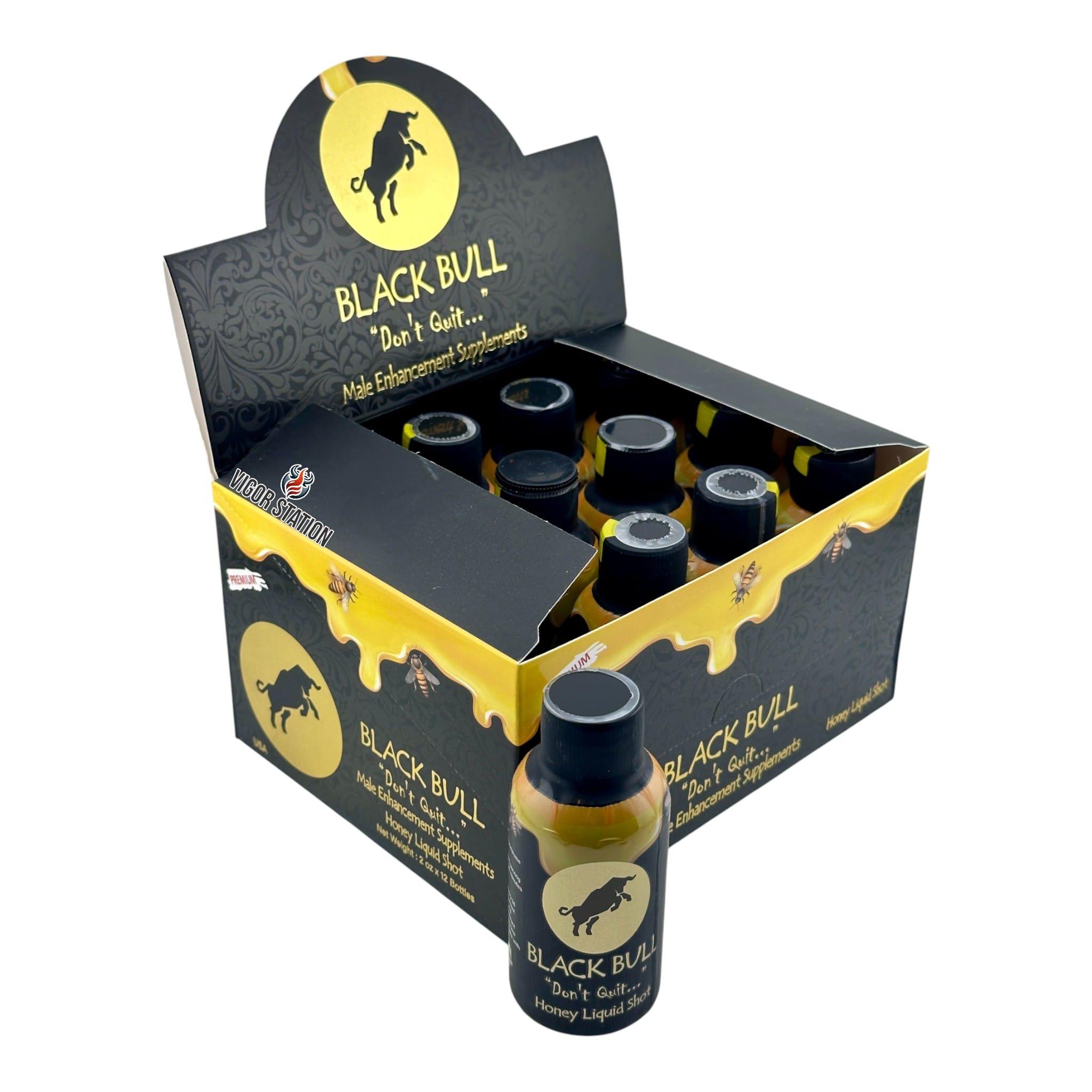 Black Bull Liquid Shot – 2oz - Liquid Shots Black Bull Honey wholesale supplier Aonecostumer
