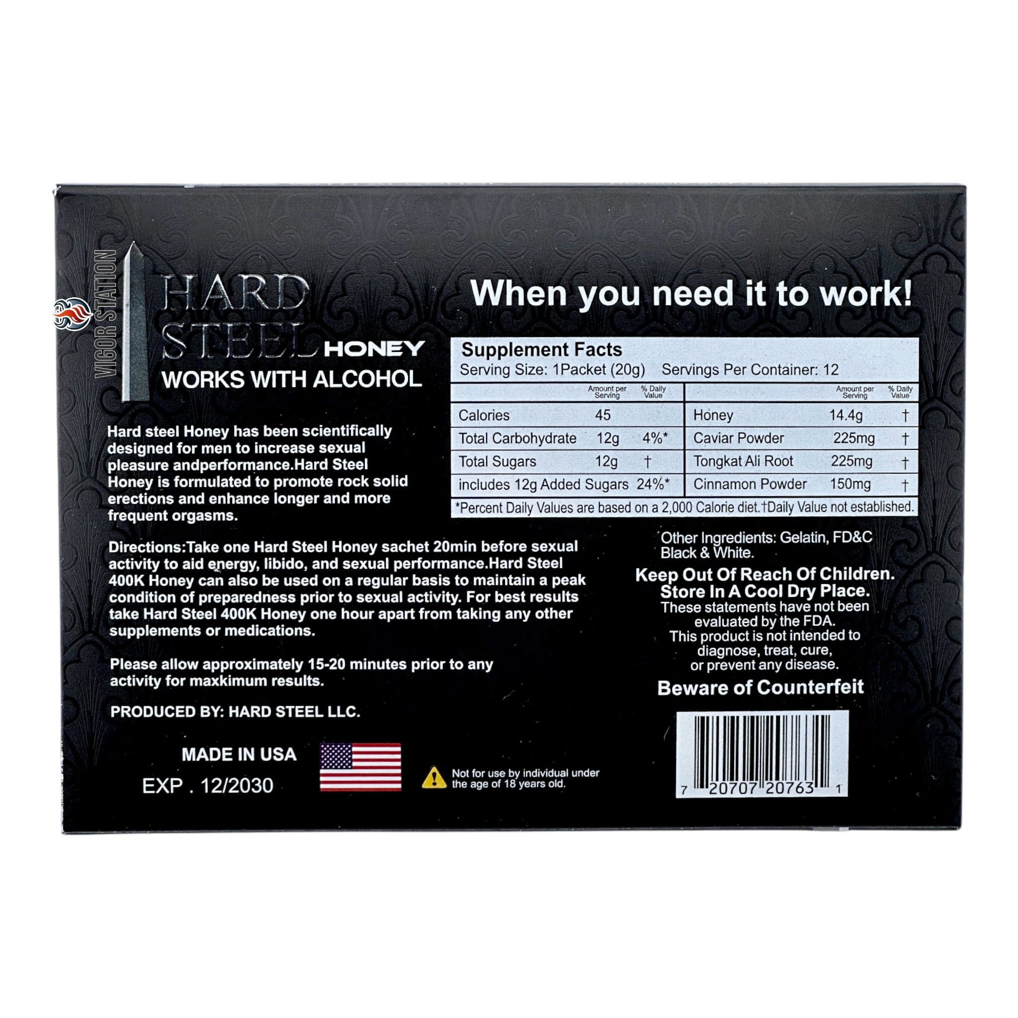 Hard Steel Honey – 12 Pack - Honey Packs Hard Steel wholesale supplier Aonecostumer