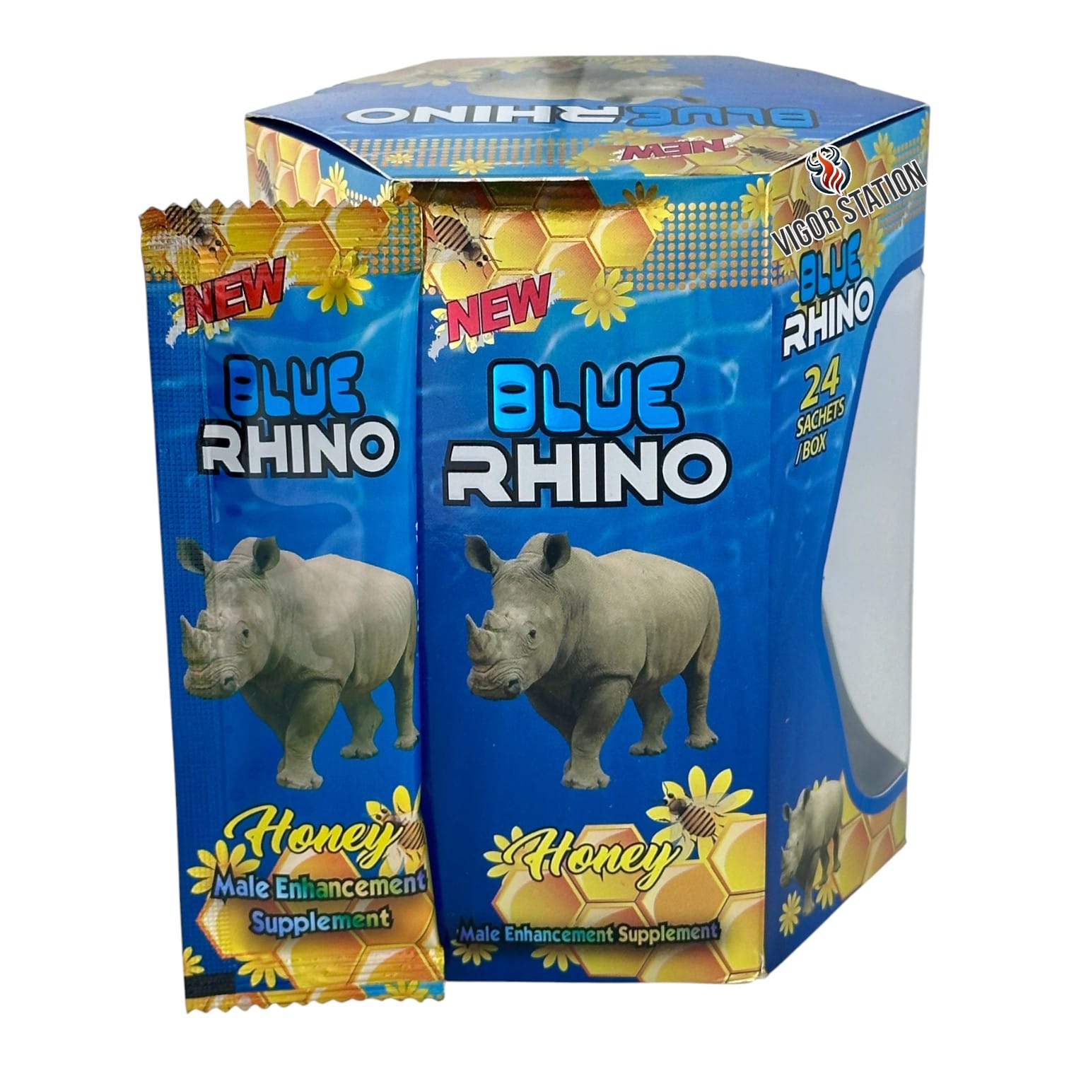 Blue Rhino Honey – 24 Pack - Honey Packs Rhino wholesale supplier Aonecostumer