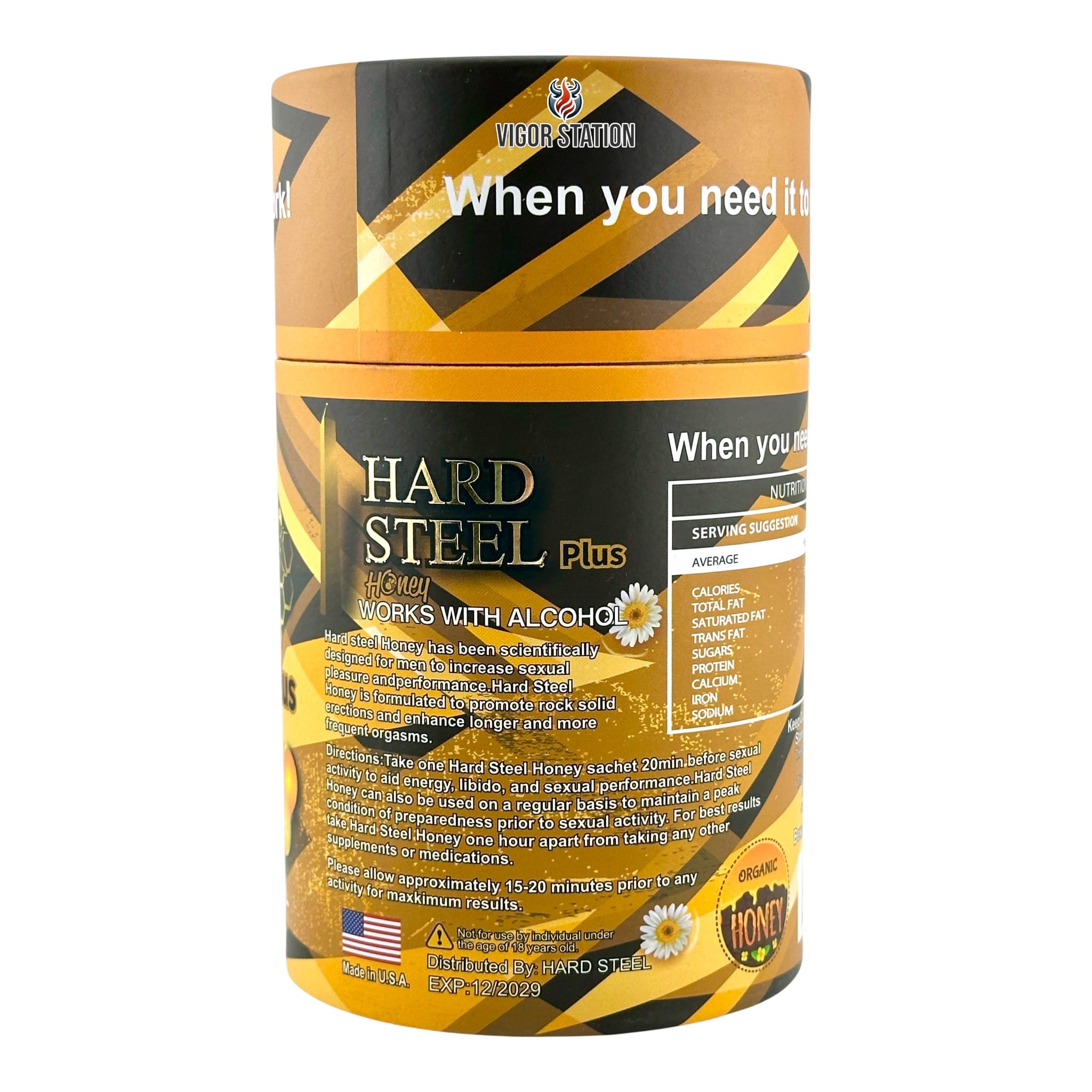 Gold Hard Steel Plus Honey – 30 Pack - Honey Packs Hard Steel wholesale supplier Aonecostumer