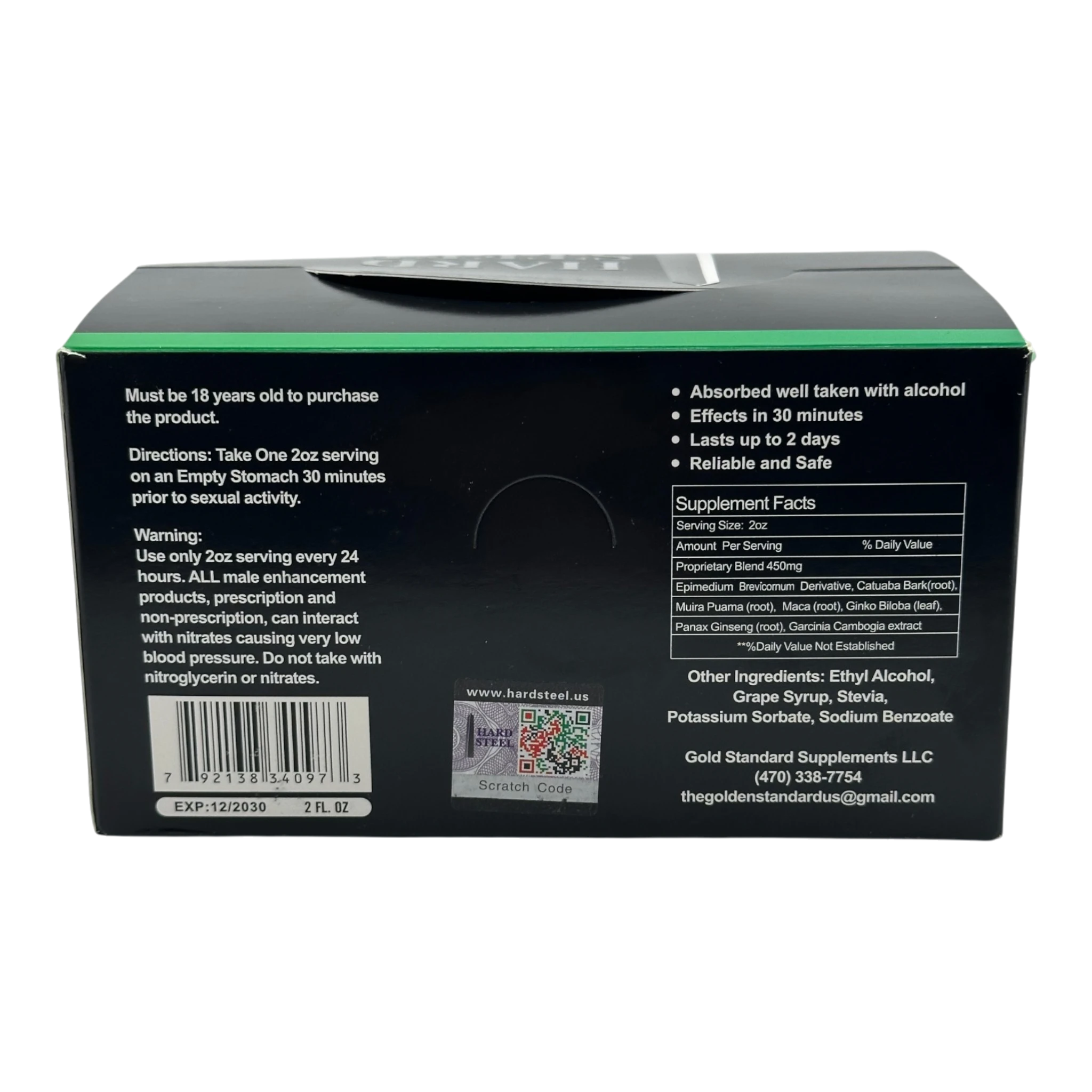 Hard Steel Liquid Shot – 2oz - Liquid Shots Hard Steel wholesale supplier Aonecostumer