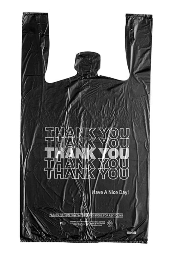 Black T-Shirt Carry-Out Bags - 1000 Pack - A1 WHOLESALE LLC wholesale supplier Aonecostumer