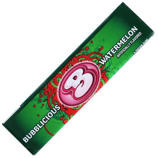Bubblicious Watermelon Bubble Gum - 18 Pack (90 Pieces)