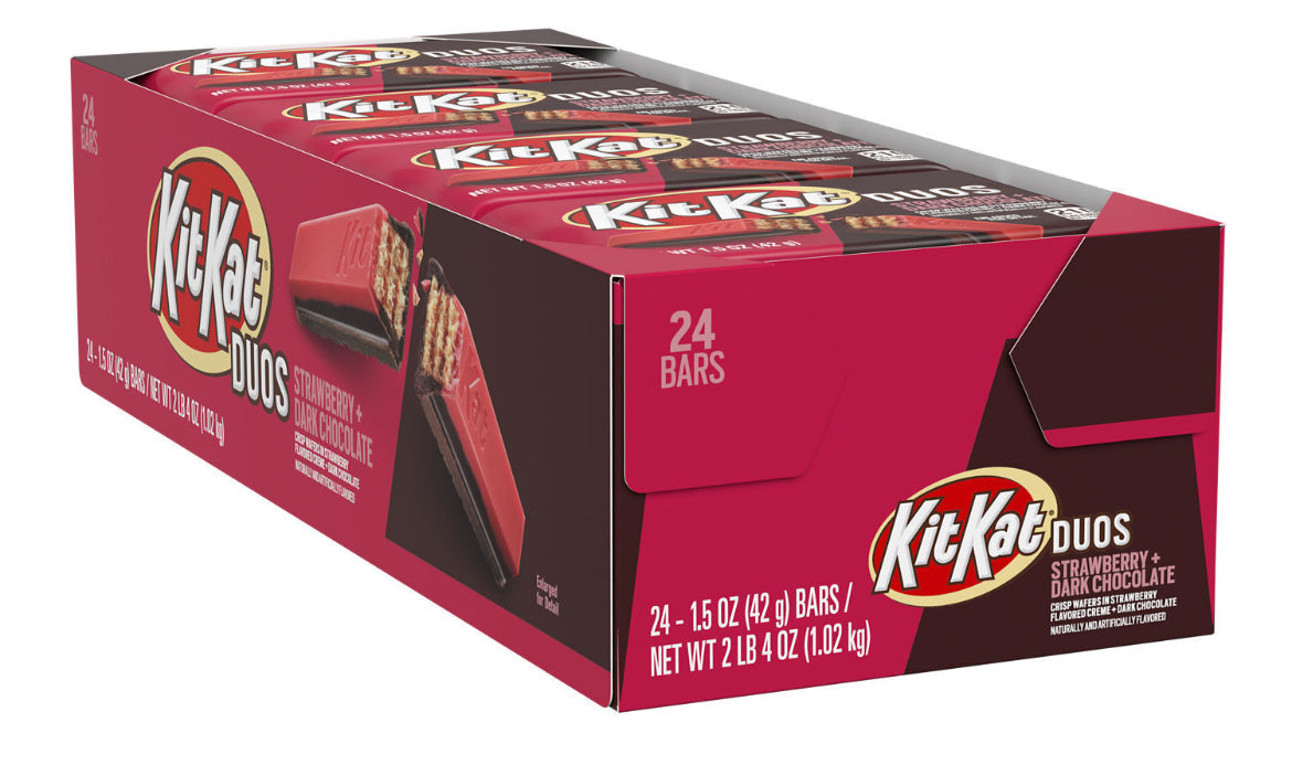 Kit Kat Duos Dark Chocolate+ Strawberry 24-1.5Oz - My Store wholesale supplier Aonecostumer