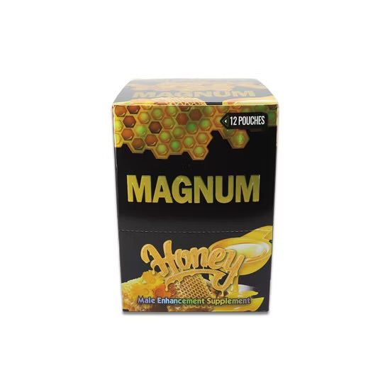 Magnum Black Honey Male Enhancement Supplement | 12 Pouches in Display Box - Enhancement Magnum wholesale supplier A1 main