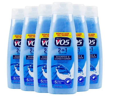 VO5 2-IN-1 MOISTURIZING SHAMPOO + CONDITIONER-15oz/6pk - A1 WHOLESALE LLC wholesale supplier Aonecostumer