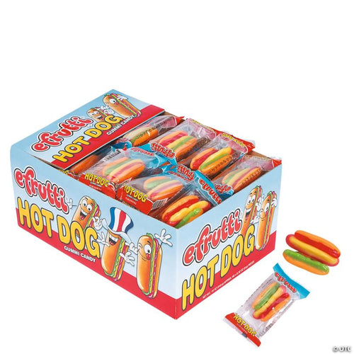 Efrutti® Hot Dog Gummi Candy - 60 Pc. - Novelty Candy OTC wholesale supplier Aonecostumer
