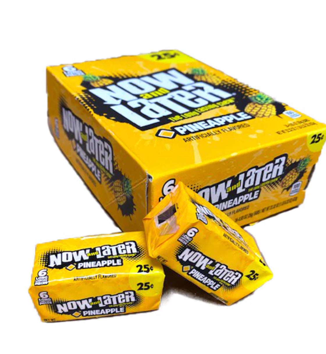 Now and Later Original Pineapple Chews Candy 0.93oz (Box of 24) - My Store wholesale supplier Aonecostumer