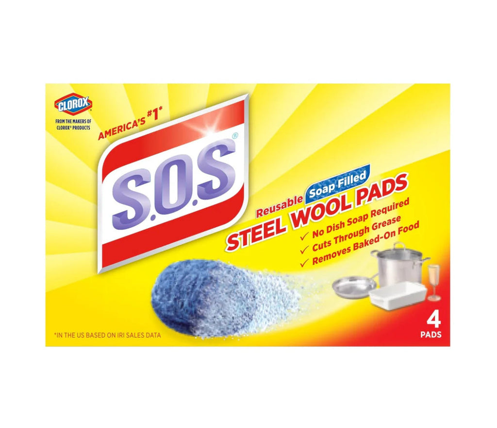 S.O.S. Steel Wool Soap Pads - 4ct/24pk - A1 WHOLESALE LLC wholesale supplier Aonecostumer