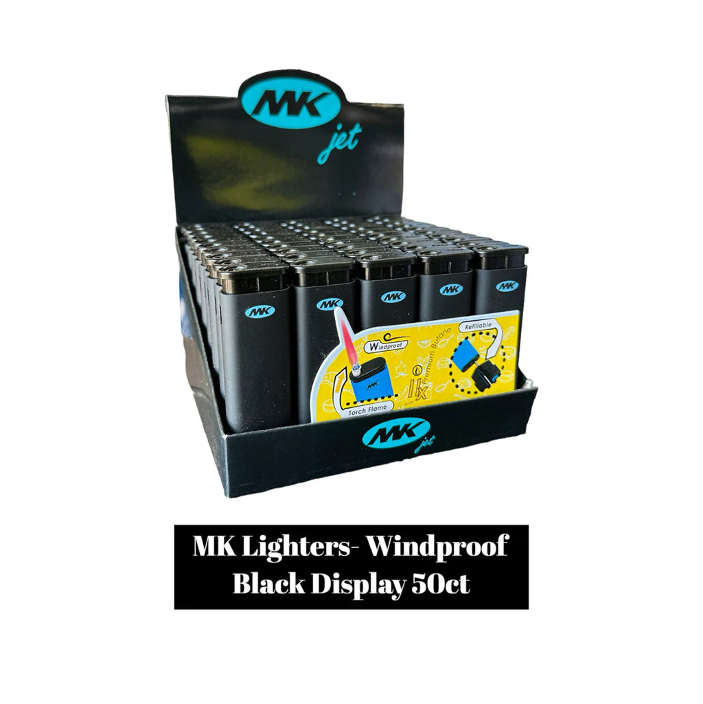 The MK Jet Lighter Windproof Black edition 50ct - A1 WHOLESALE LLC wholesale supplier Aonecostumer