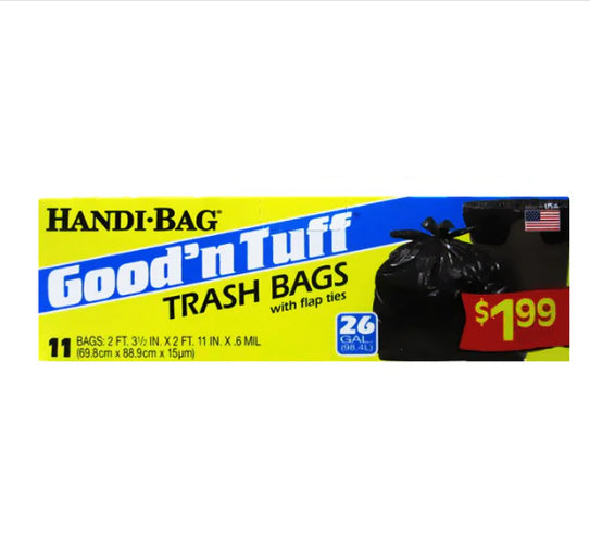GOOD'N TUFF-BAGS Flap Trash 26gal - 11ct/12pk - A1 WHOLESALE LLC wholesale supplier Aonecostumer
