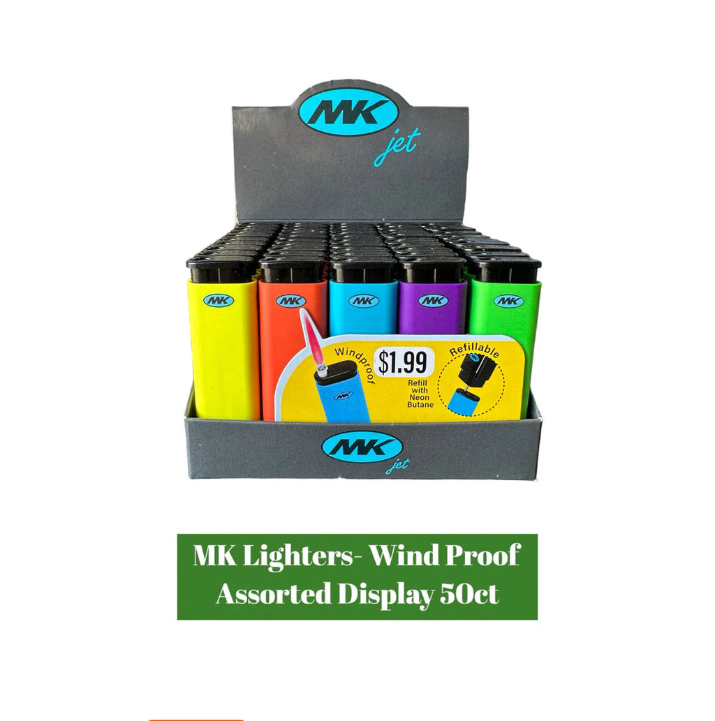 MK Jet Lighter Windproof Assorted 50ct - A1 WHOLESALE LLC wholesale supplier Aonecostumer