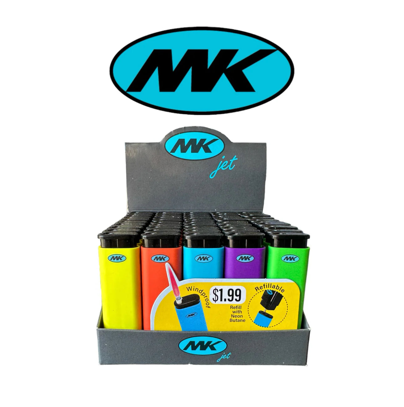 MK Jet Lighter Windproof Assorted 50ct - A1 WHOLESALE LLC wholesale supplier Aonecostumer