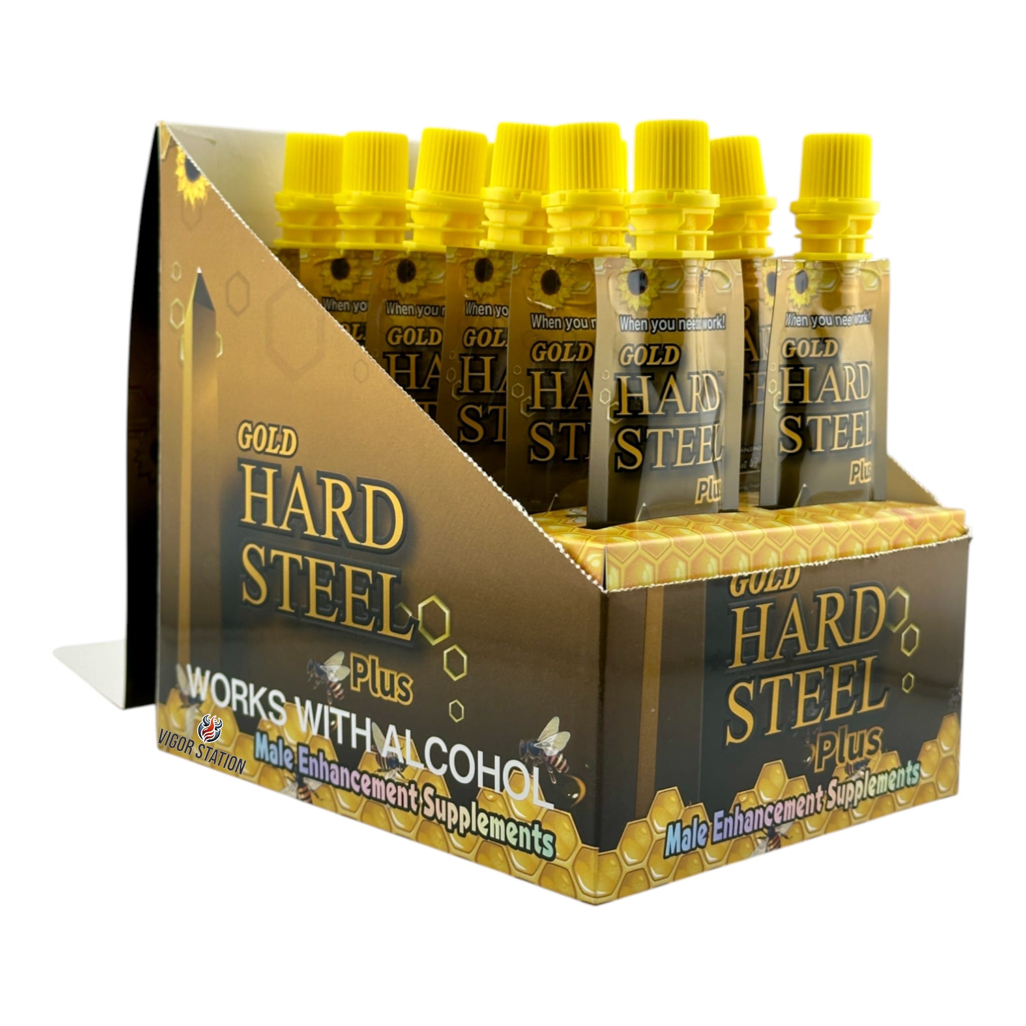 Gold Hard Steel Plus Honey – 12 Pouches - Honey Packs Hard Steel wholesale supplier Aonecostumer