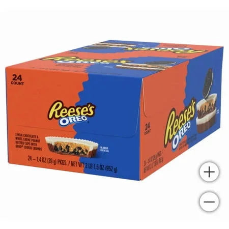 OREO REESES Cookie Cups 24-Pack Case — Grab-and-Go Snack Cups