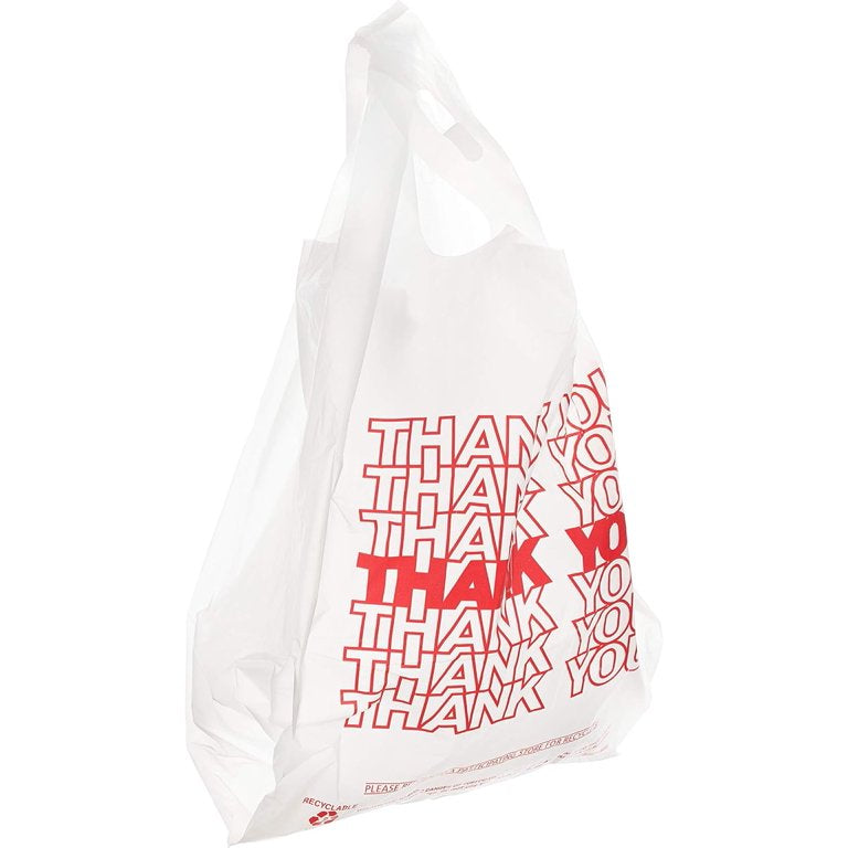 White “Thank You” T-Shirt Carry-Out Bags - 1000 Pack - A1 WHOLESALE LLC wholesale supplier Aonecostumer