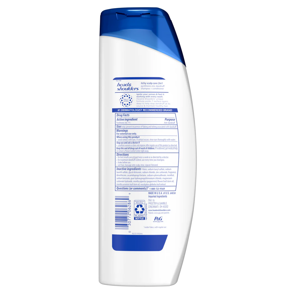 Head & Shoulders 2 in 1 Dandruff Shampoo and Conditioner Itchy Scalp Care - 12.5oz/6pk - A1 WHOLESALE LLC wholesale supplier Aonecostumer