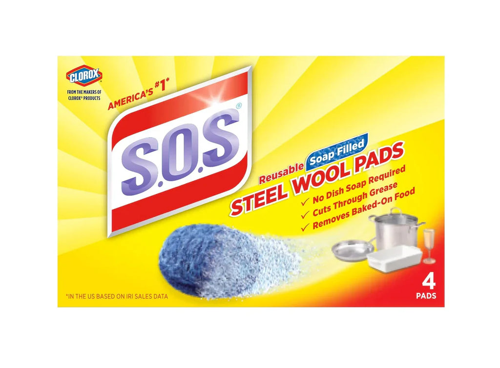 S.O.S. Steel Wool Soap Pads - 4ct/24pk - A1 WHOLESALE LLC wholesale supplier Aonecostumer