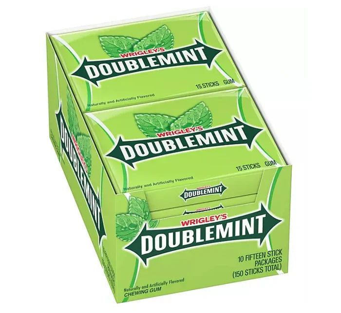 Wrigley's Doublemint Chewing Gum - 15ct/10pk - A1 WHOLESALE LLC wholesale supplier Aonecostumer