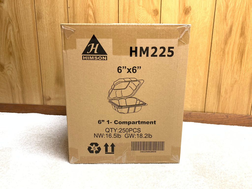 Himson 6"x6" hinged container 250 pcs - My Store wholesale supplier Aonecostumer