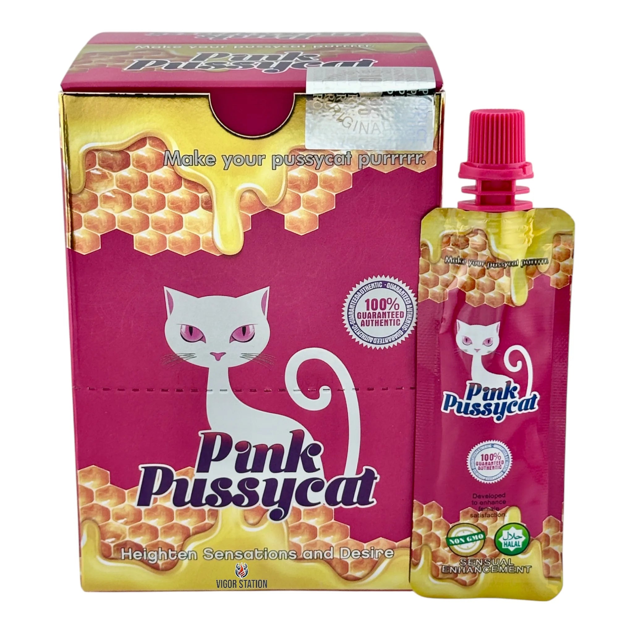 Women Pink Pussycat Honey 12 Pack Tubes - Vitalhoneyus wholesale supplier Aonecostumer