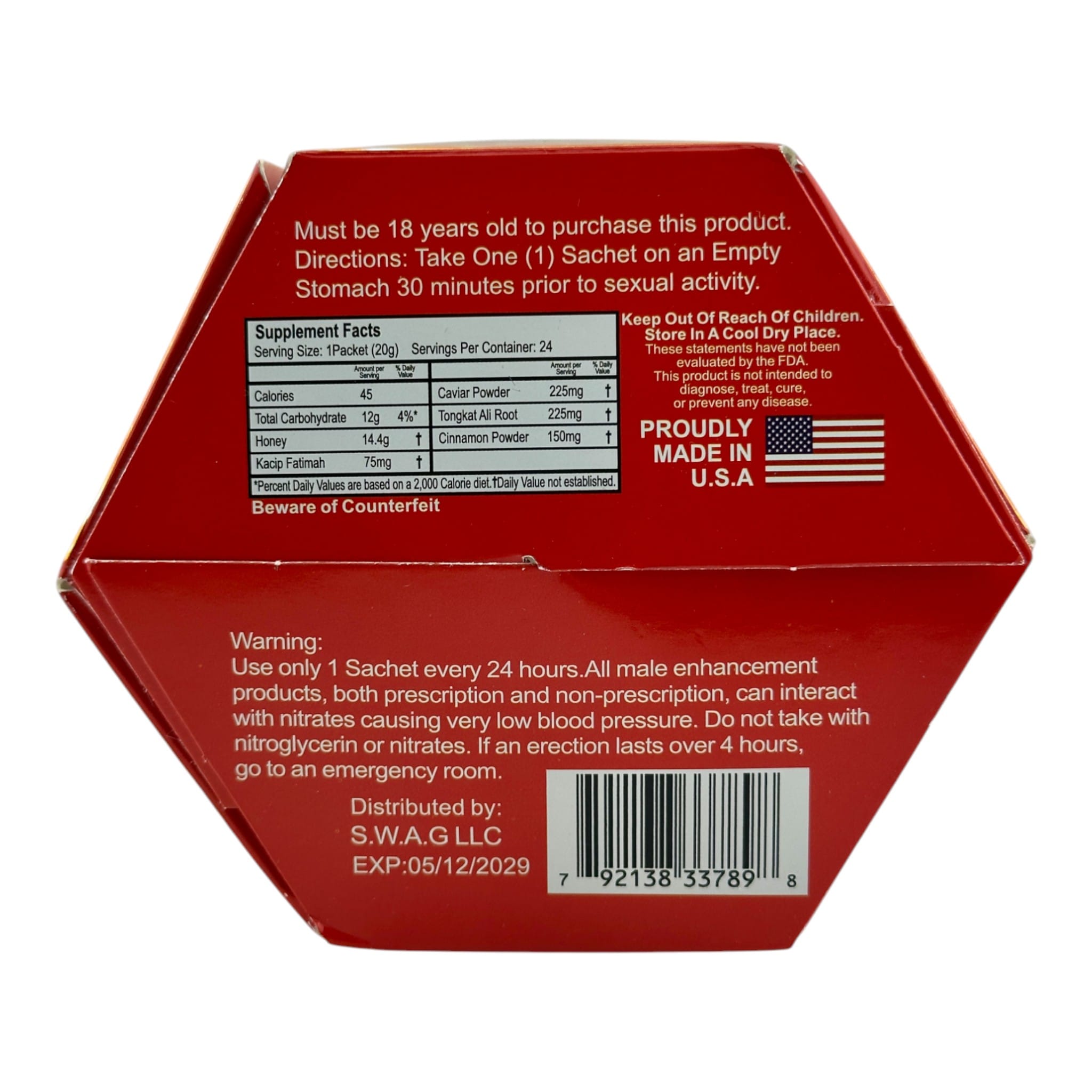 Premium Swag Honey – 24 Pack - Honey Packs Premium Swag wholesale supplier Aonecostumer