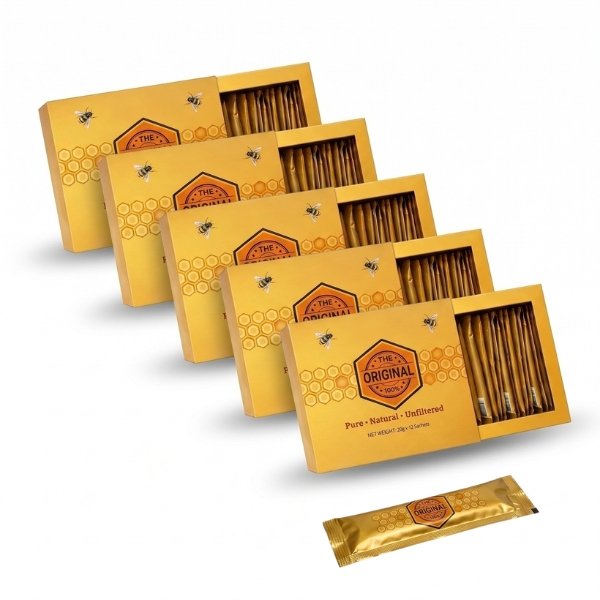 5 x The Original Honey Sachets – 12 Sachets Each