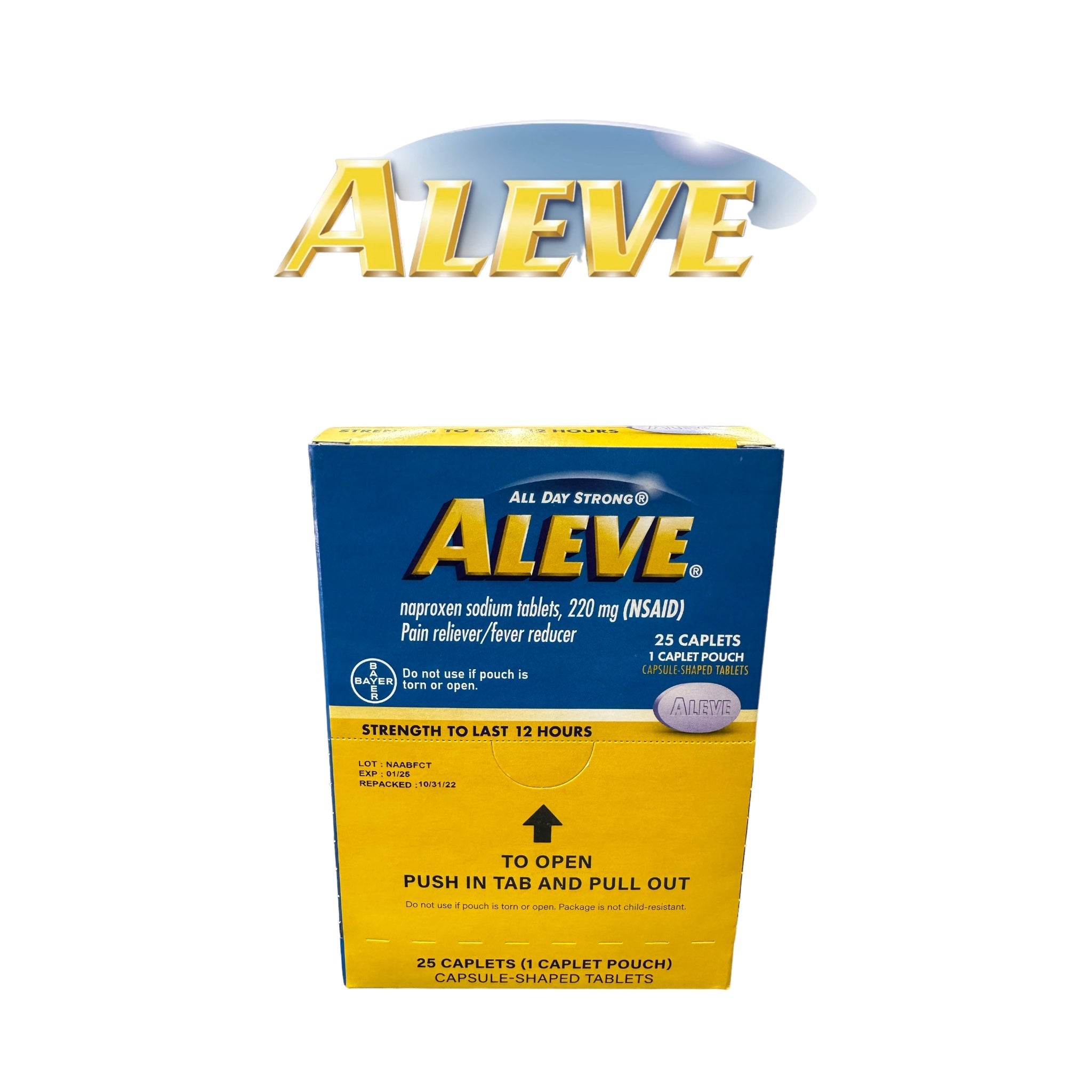Aleve Tablet 1pk Dispenser- 25ct - Medicine Bayer wholesale supplier Aonecostumer
