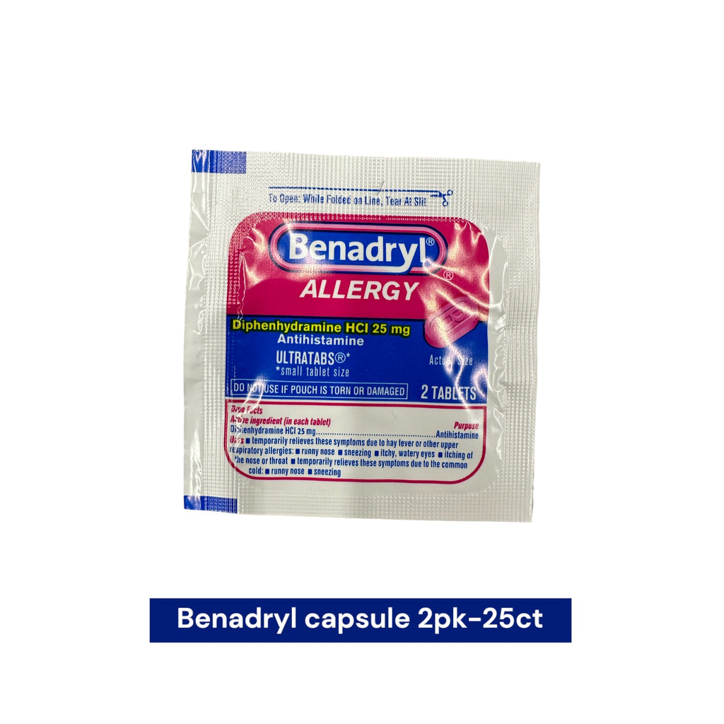 Benadryl Allergy Tablet 2pk- 25ct - Medicine Benadryl wholesale supplier Aonecostumer