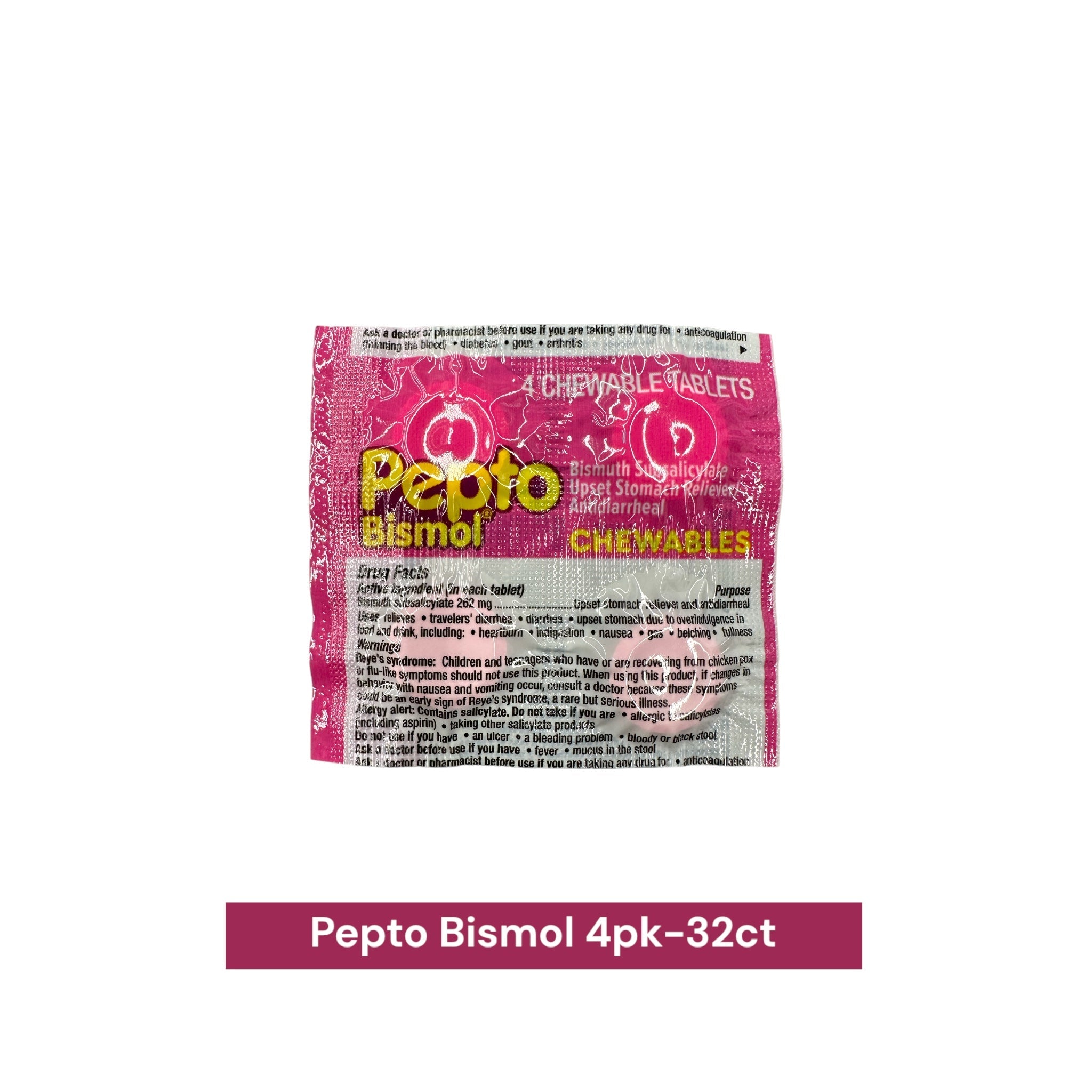 Pepto Bismol Diarrhea 4pk Original-32ct - Medicine Pepto bismol wholesale supplier Aonecostumer