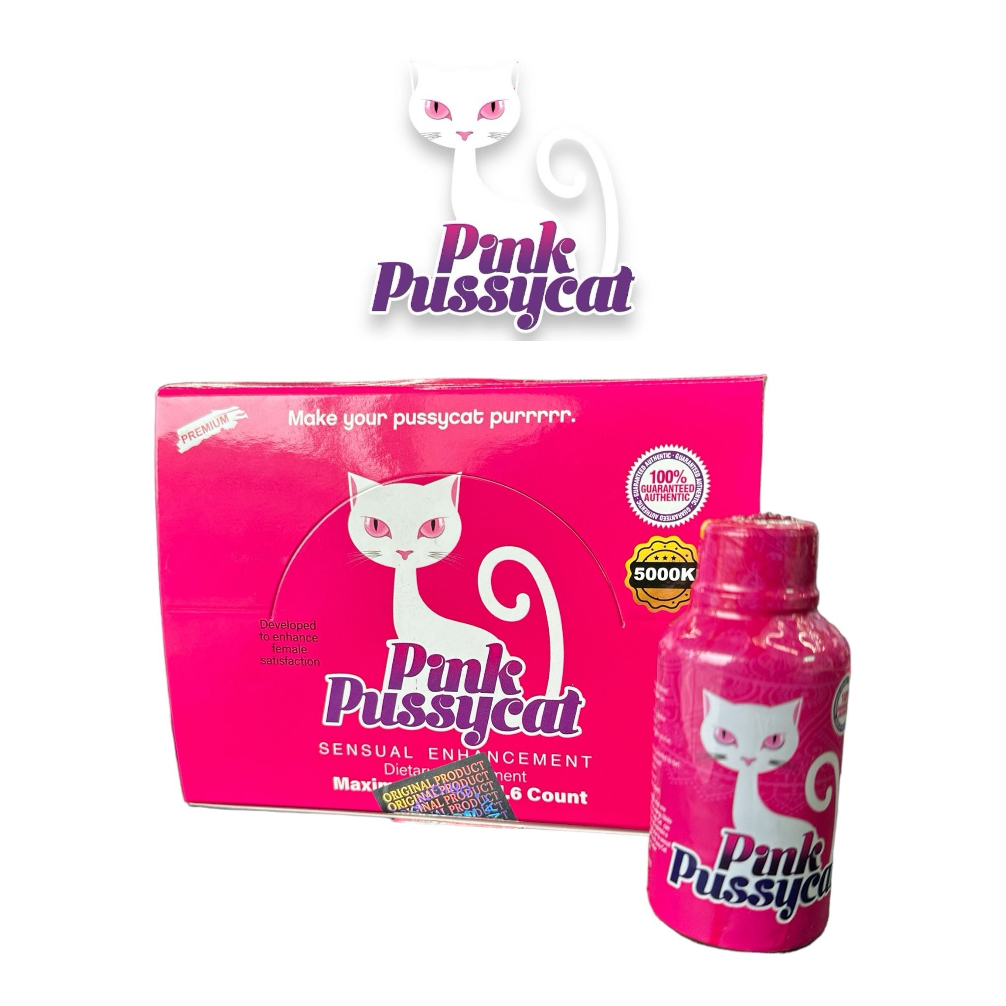 Pink Pussycat 500K Shots- 12ct - Enhancement Supplies Pink Pussycat wholesale supplier Aonecostumer