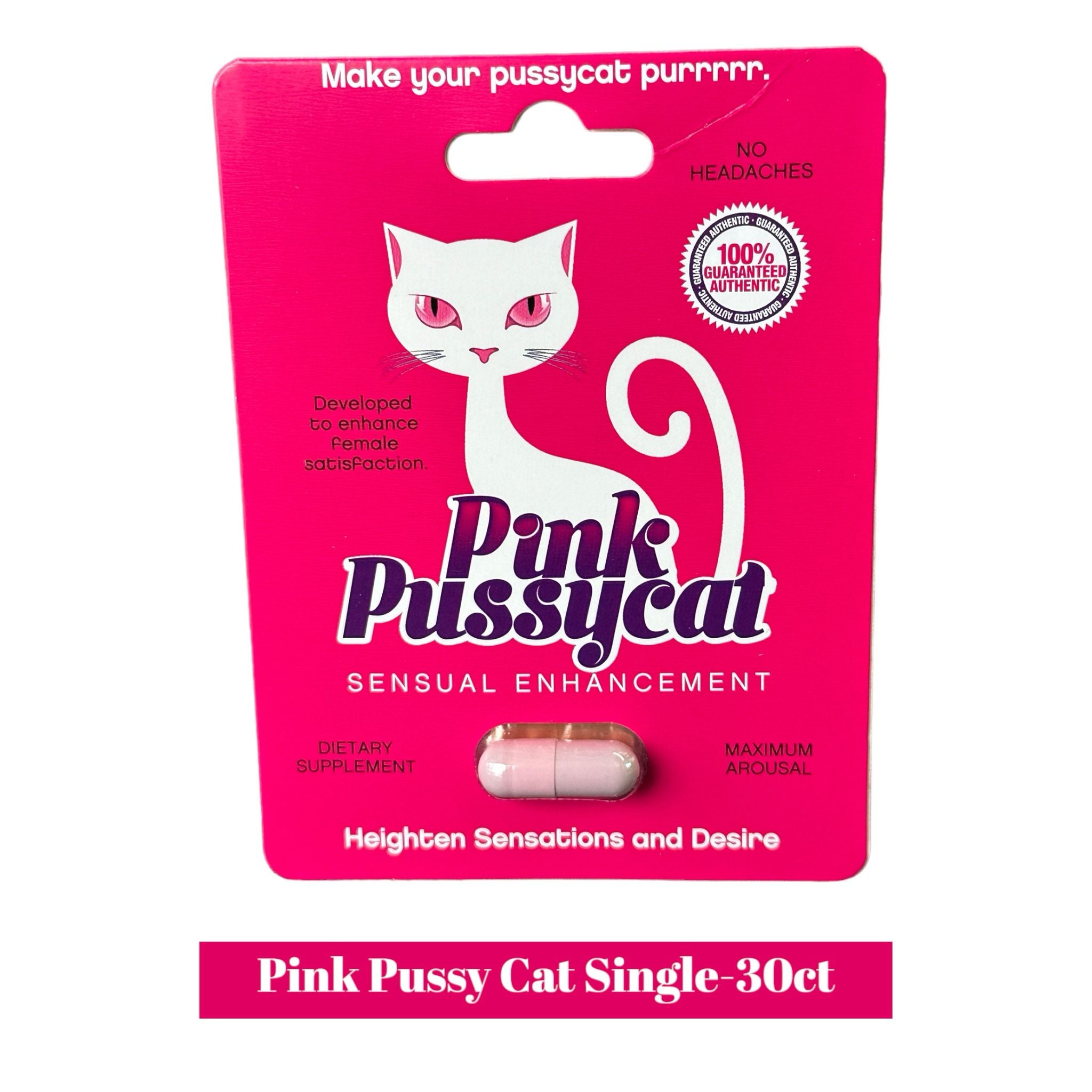 Pink Pussy Cat Single-30ct - Enhancement Supplies Pink Pussycat wholesale supplier Aonecostumer