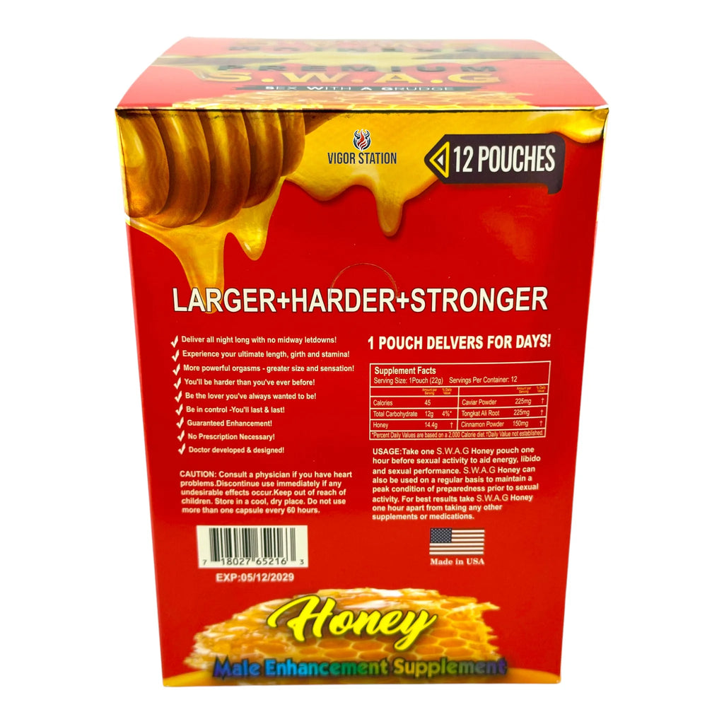 Premium Swag Honey Men’s – 12 Pack - Vitalhoneyus wholesale supplier Aonecostumer