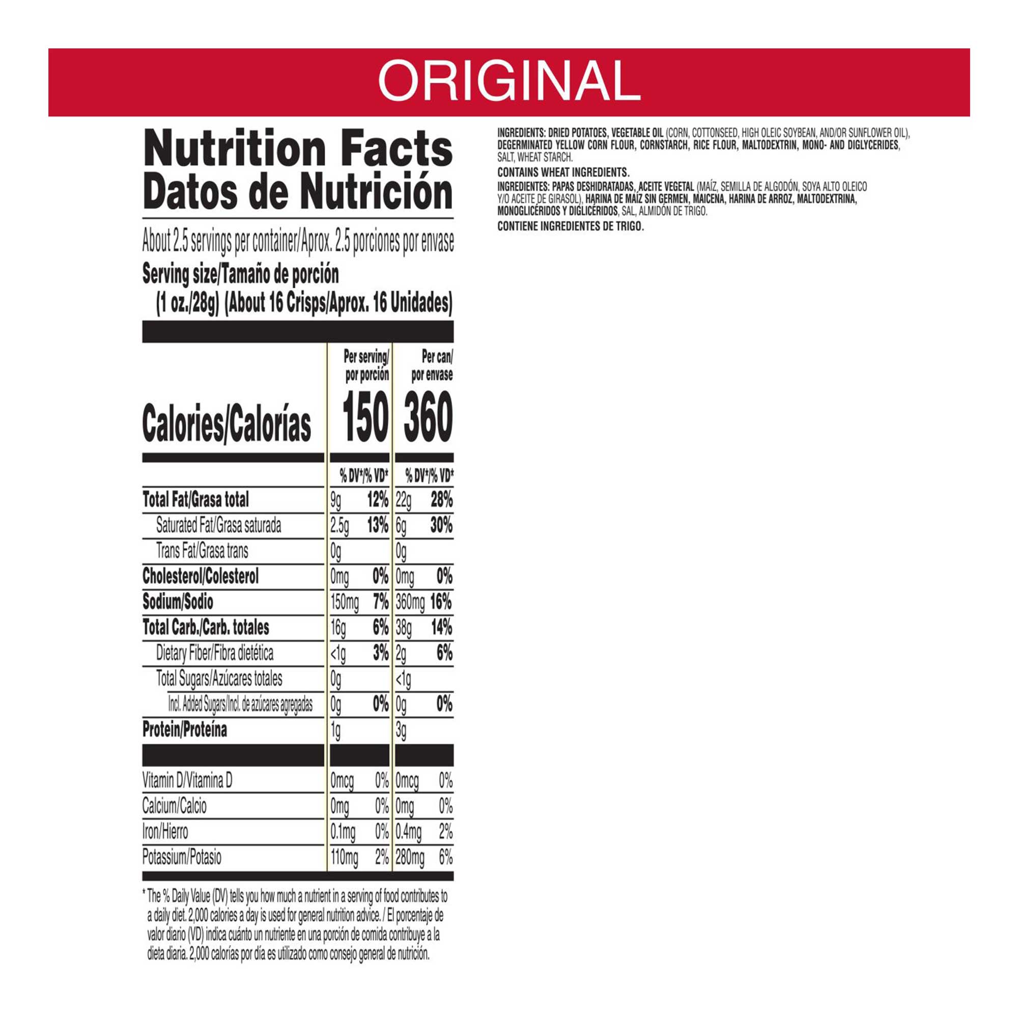 Pringles Original Potato Crisps Chips ( 2.5 Ounce, 12 Count )