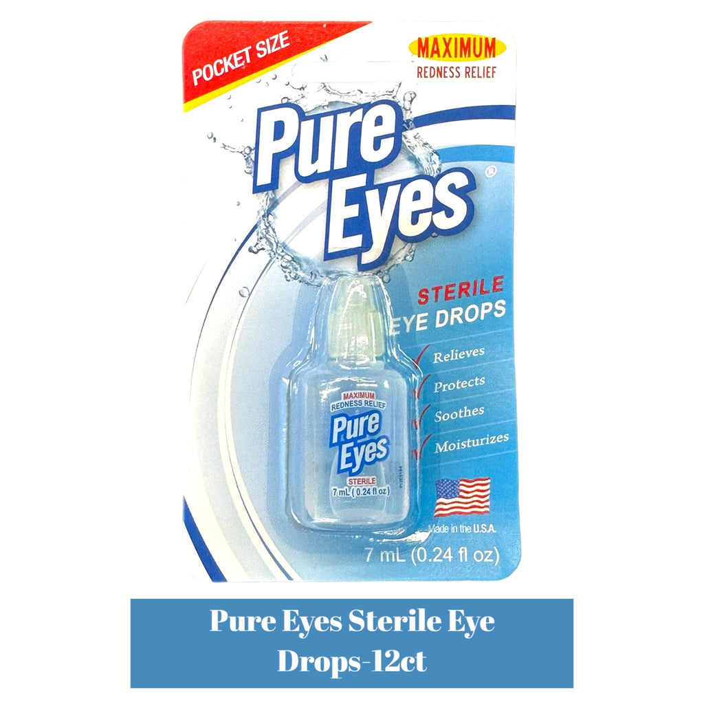 Pure Eyes Sterile Eyes Drops - 12ct - Personal Use Pure Eyes wholesale supplier Aonecostumer
