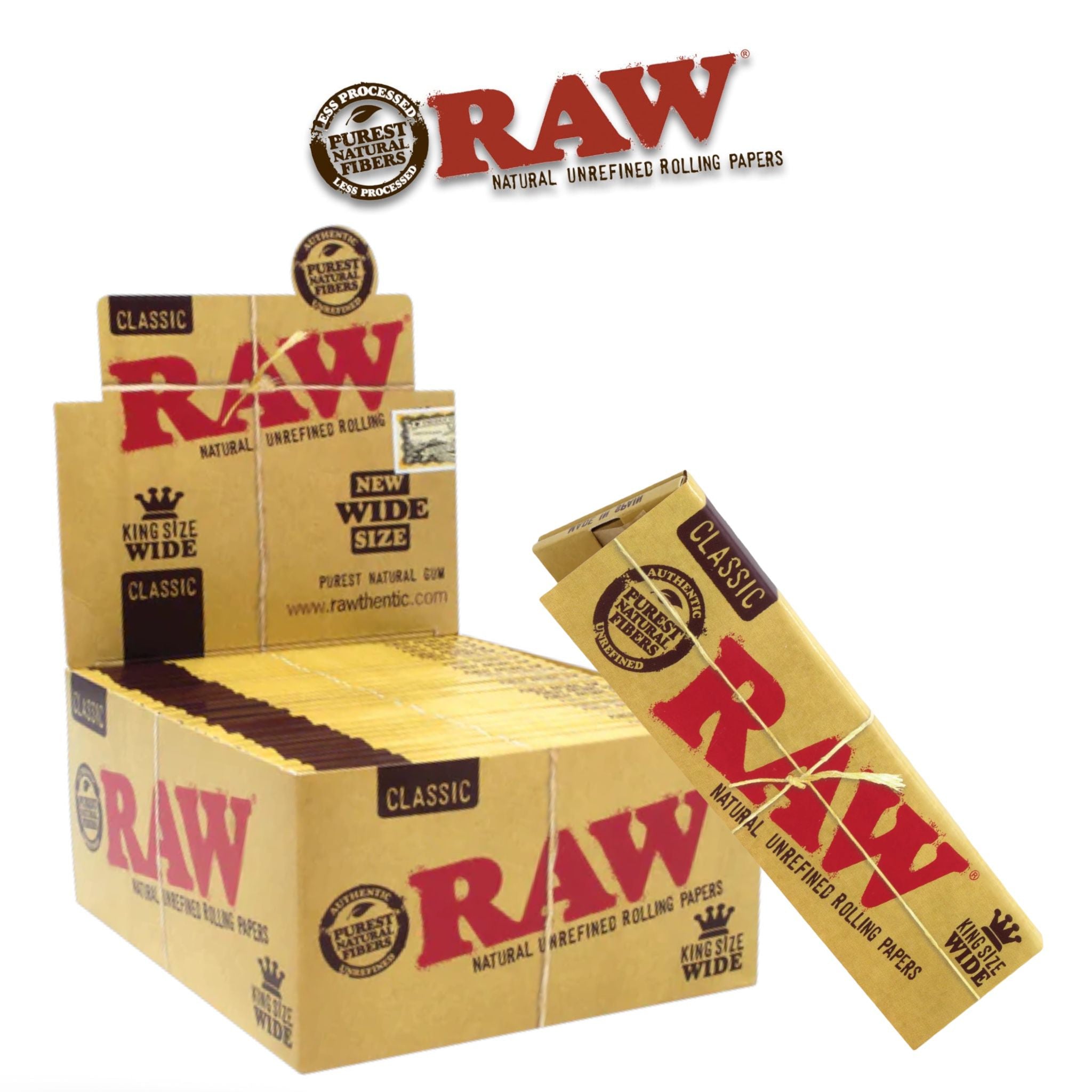Raw Classic Papers King WIDE- 50ct - Rolling Papers Raw wholesale supplier Aonecostumer