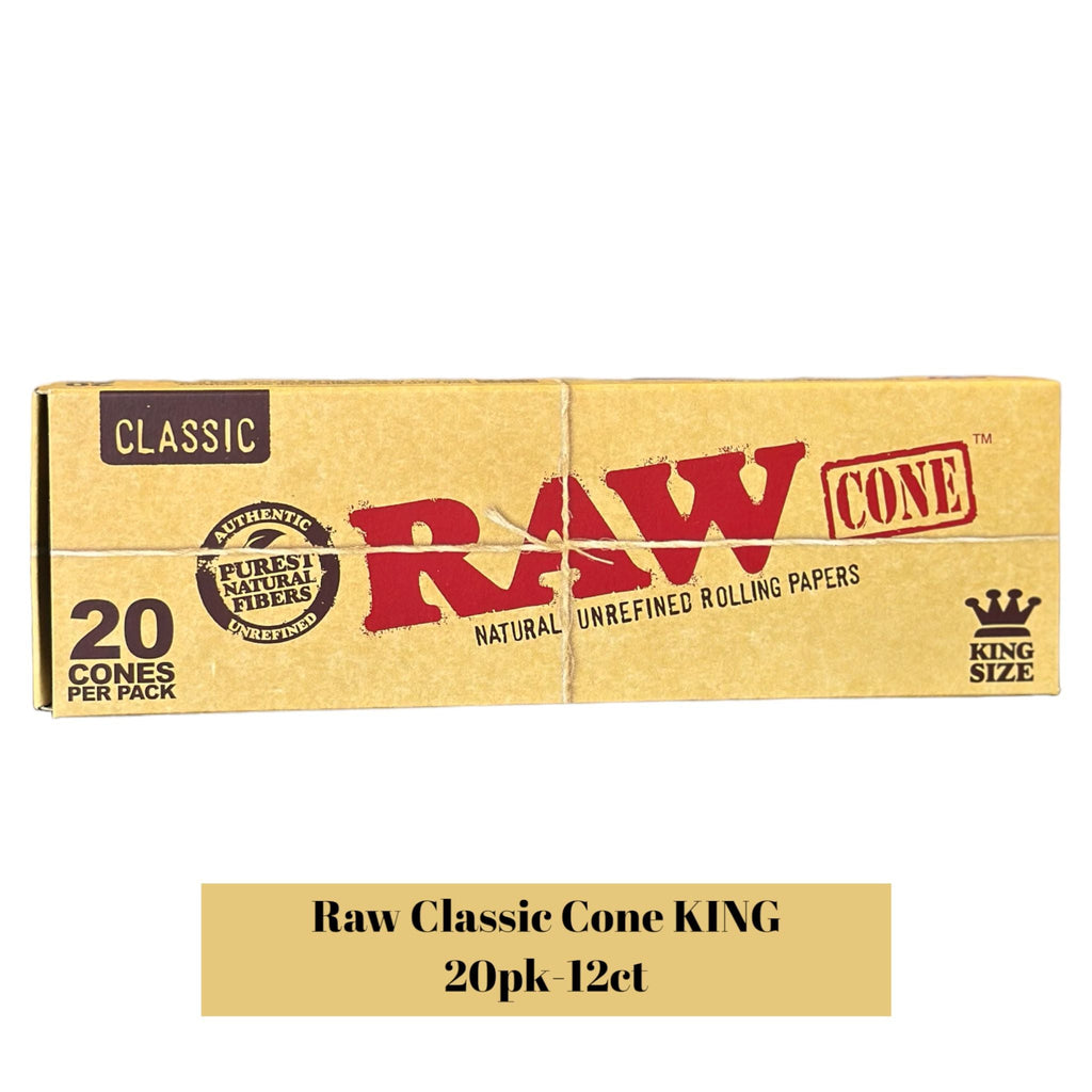 Raw Classic Cone KING 20pk-12ct - Rolling Papers Raw wholesale supplier Aonecostumer
