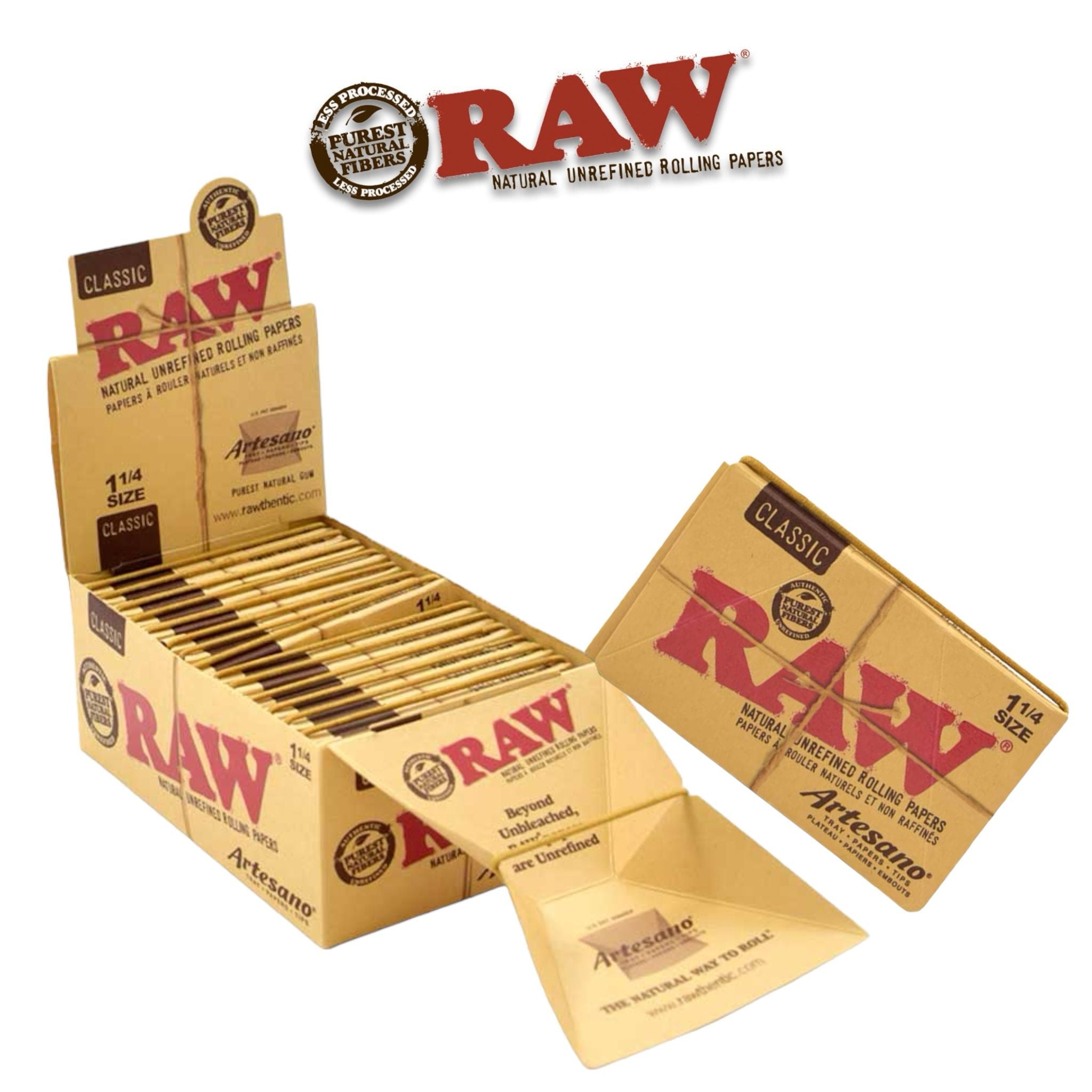 Raw Classic Papers Artesano 1 1/4 15ct - Rolling Papers Raw wholesale supplier Aonecostumer