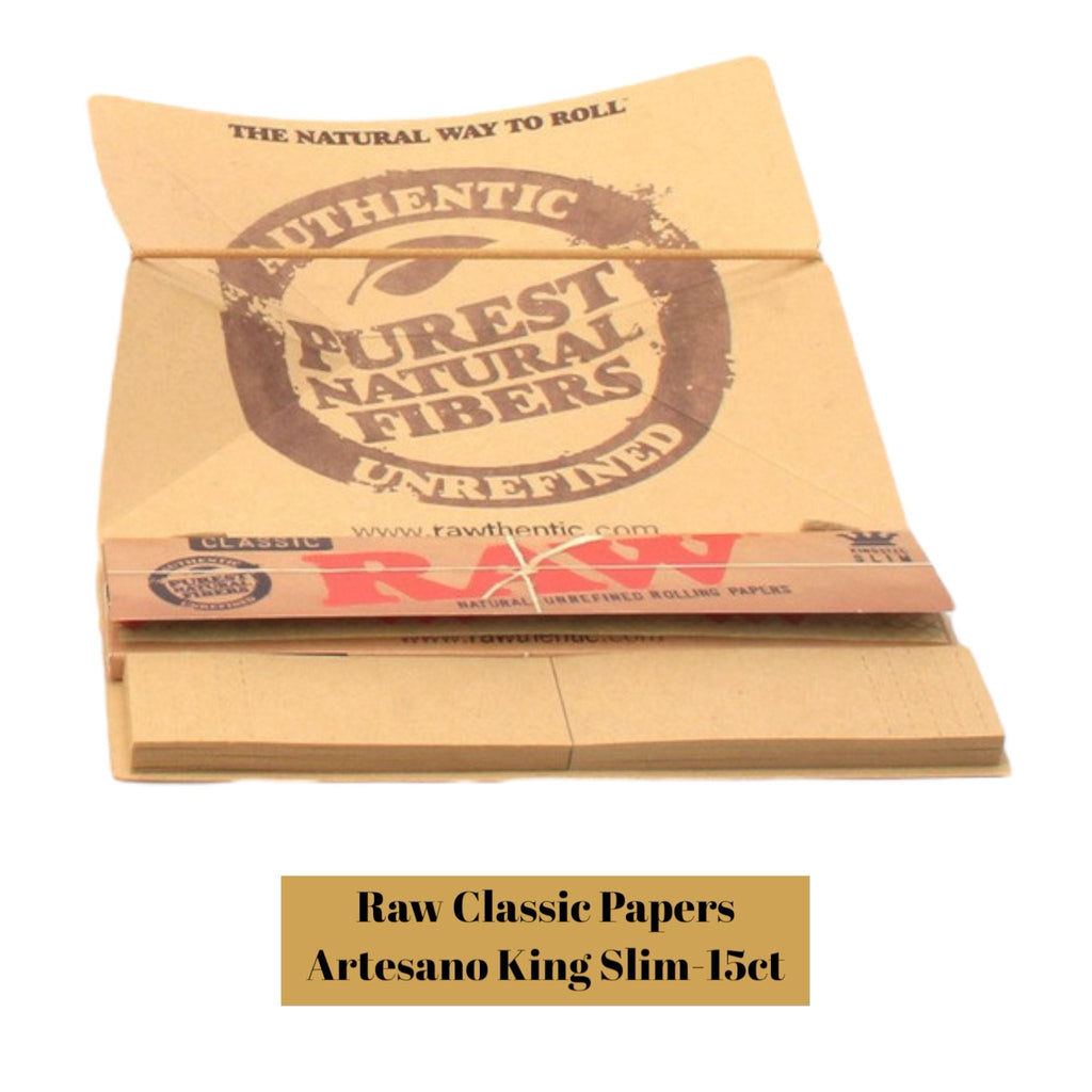 Raw Classic Papers Artesano King Slim 15ct - Rolling Papers SoCAL Distro LLC wholesale supplier Aonecostumer