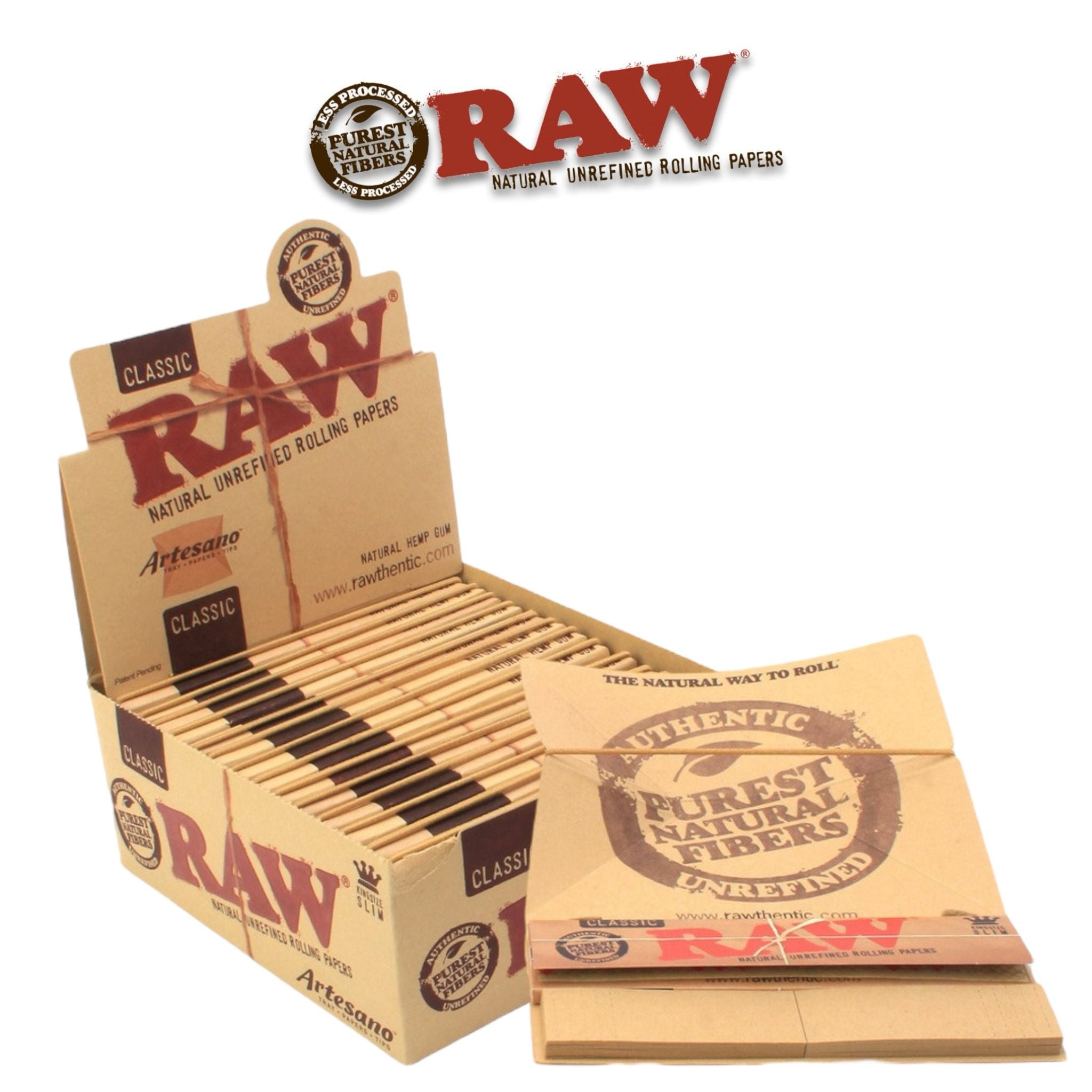 Raw Classic Papers Artesano King Slim 15ct - Rolling Papers SoCAL Distro LLC wholesale supplier Aonecostumer